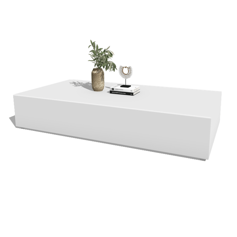 Table basse en aluminium Vittoria 160 x 80 x 30 cm