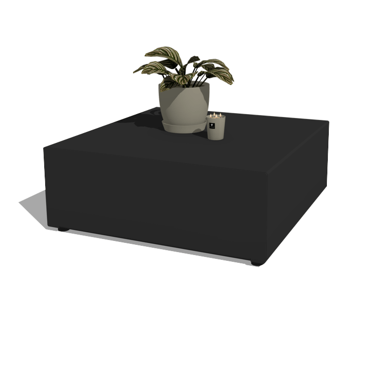 Table basse en aluminium Vittoria 80 x 80 x 30 cm