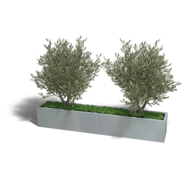Bac à plantes en acier galvanisé Texas xxl 2400x400