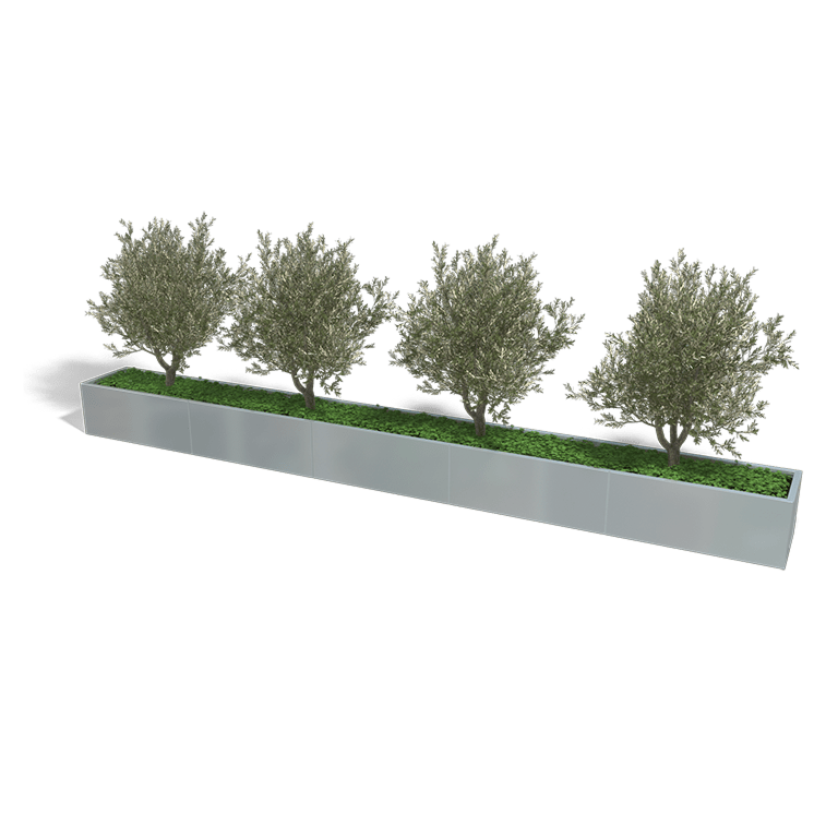Bac à plantes en acier galvanisé Texas xxl 5000x500