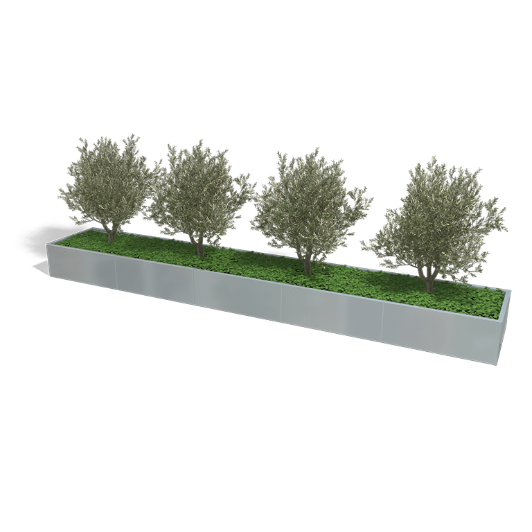 Bac à plantes en acier galvanisé Texas xxl 5000x800