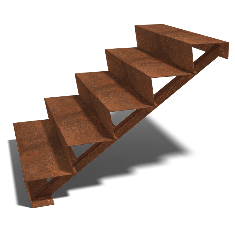 l`escalier en acier New York 5-étape (largeur 120 cm)