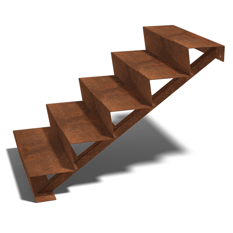 l`escalier en acier New York 5-étape (largeur 80 cm)
