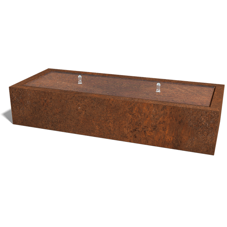 Table d’eau en acier corten 200 x 80 x 40 cm