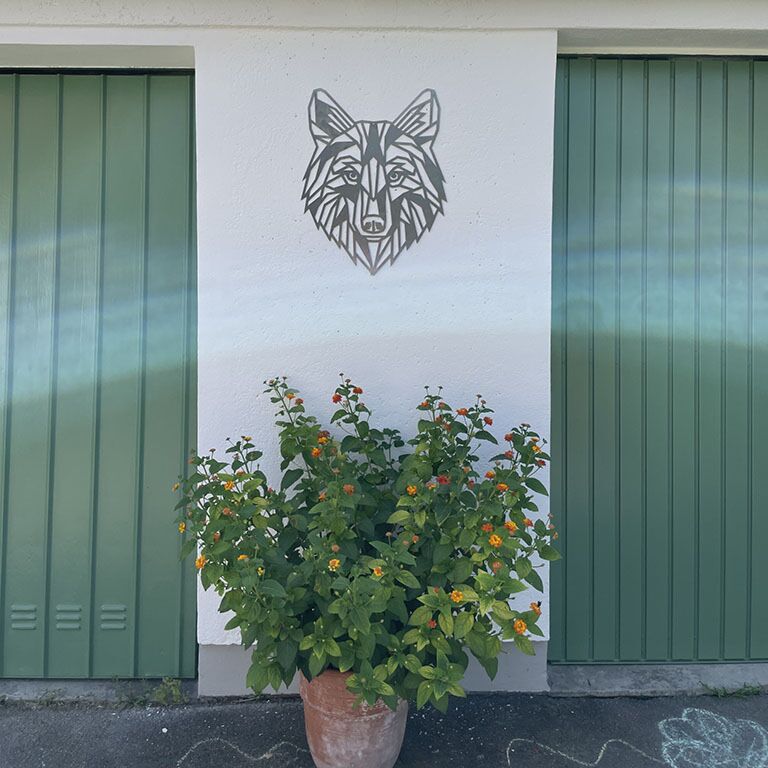 Décoration murale en métal Wolf 1.0
