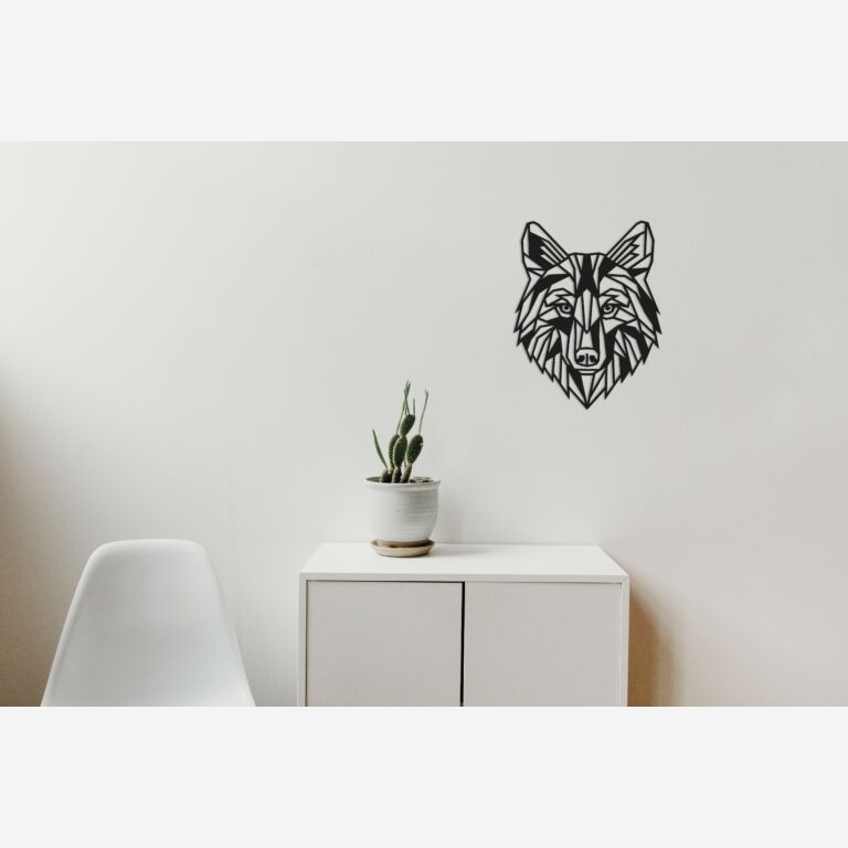 Décoration murale en métal Wolf 1.0