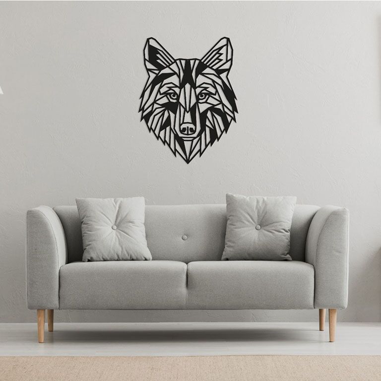 Décoration murale en métal Wolf 1.0