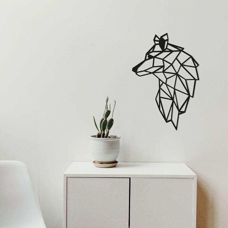 Décoration murale en métal Wolf 2.0