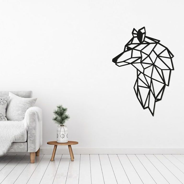 Décoration murale en métal Wolf 2.0