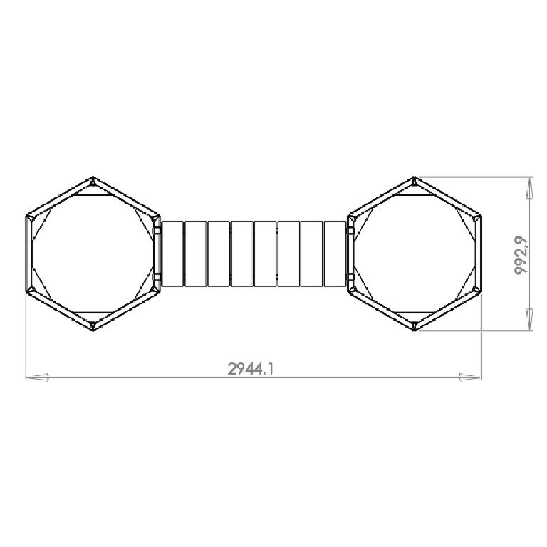 Jardinière en acier Corten avec banc Vegas Denver
