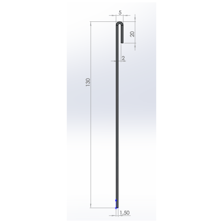 Bordure en acier galvanisé à bord aplati 130mm kit complet pour 15 mètres