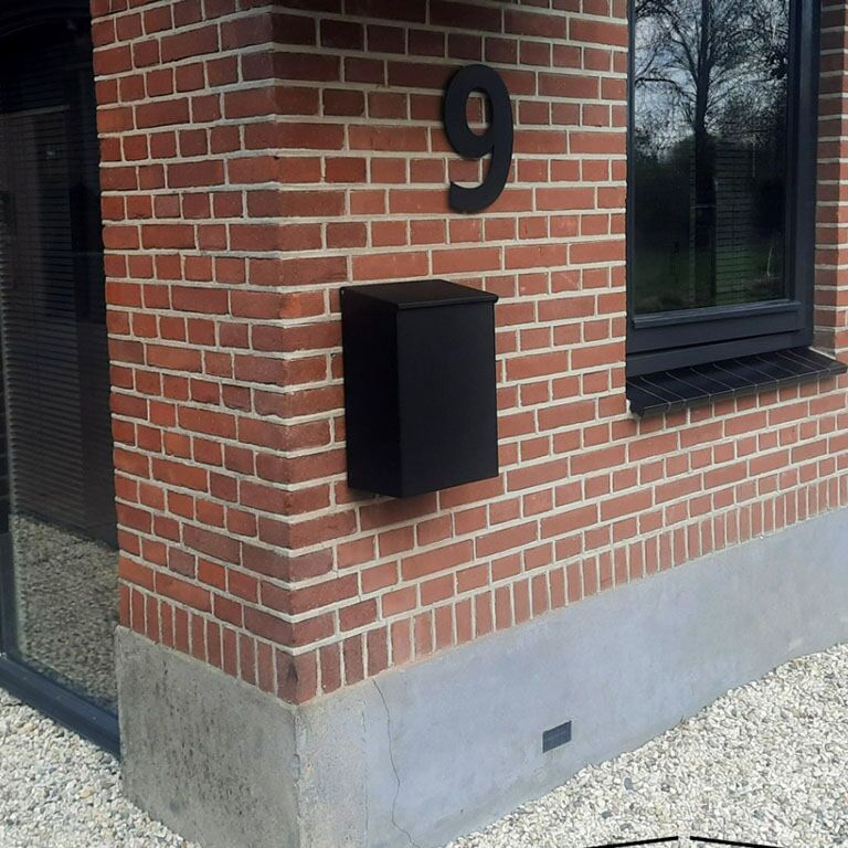 Numéro de maison en acier inoxydable noir 1 - 30 cm