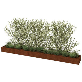 Jardinière en acier corten Texas xxl 500 x 60 cm