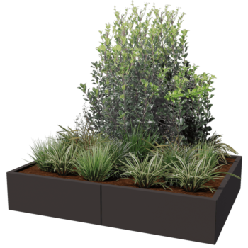 Jardinière XXL en acier - Rectangle - 160 x 120 x 60 cm - Autre couleur RAL - Sanc plaque de fond Jardinière XXL en acier - Rectangle - 160 x 120 x 60 cm - Autre couleur RAL - Sanc plaque de fond