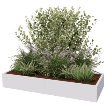 Jardinière en acier thermolaqué Texas xxl 200 x 80 cm