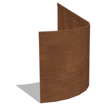 Bordure FLEX en acier corten à bord aplati 35 cm (longueur 150 cm)