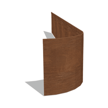 Bordure FLEX en acier corten à bord aplati 35 cm (longueur 240 cm)