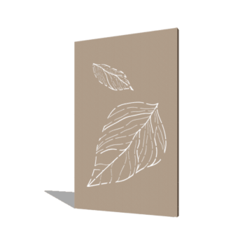 Panneau en acier thermolaqué feuilles tombantes 1 120 x 6 x 190 cm