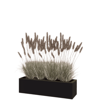 Jardinière en acier - Rectangle - 120 x 30 x 30 cm - RAL9005 mat (noir) - Sanc plaque de fond Jardinière en acier - Rectangle - 120 x 30 x 30 cm - RAL9005 mat (noir) - Sanc plaque de fond