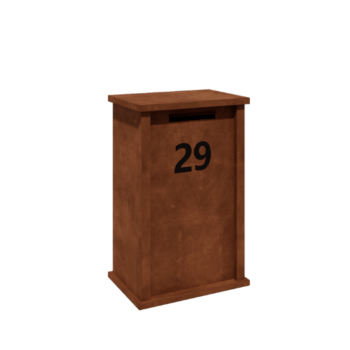 Boîte aux lettres en acier corten Arizona Type M