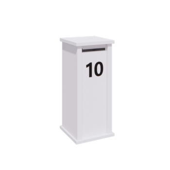 Boîte aux lettres en acier - Arizona S - 40 x 40 x 100 cm - RAL9010 mat (blanc)