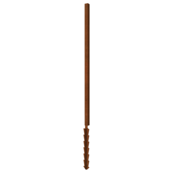Poteau d'angle en acier corten avec piquet de terre 190 x 6 x 3 cm