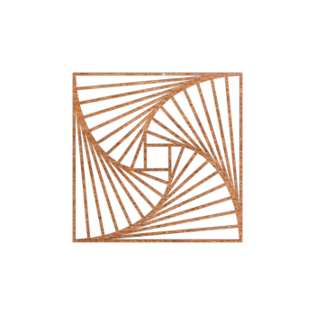 Décorations murales en acier corten Forme Géométrique 3.0