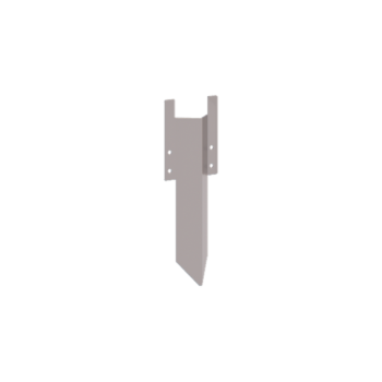 Piquet de terre en acier galvanisé bas 12 - 15 cm