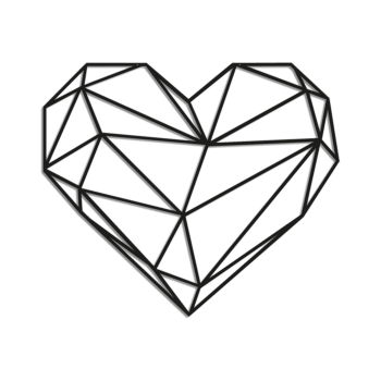 Décoration murale en métal - Coeur Large - 80,1 x 93,4 cm