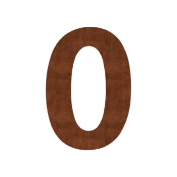 Numéro de maison en acier corten 0 - 15 cm
