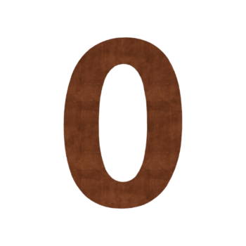 Numéro de maison en acier corten 0 - 30 cm