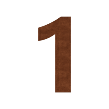 Maison en acier corten numéro 1 - 30 cm