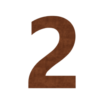 Numéro de maison en acier corten 2 - 15 cm