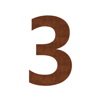 Maison en acier corten numéro 3 - 30 cm
