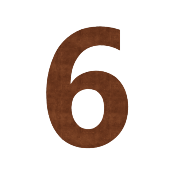 Numéro de maison en acier corten 6 - 15 cm