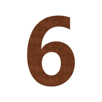 Maison en acier corten numéro 6 - 50 cm