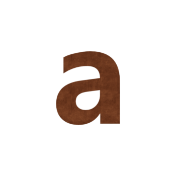 Acier corten numéro de maison a - 15 cm