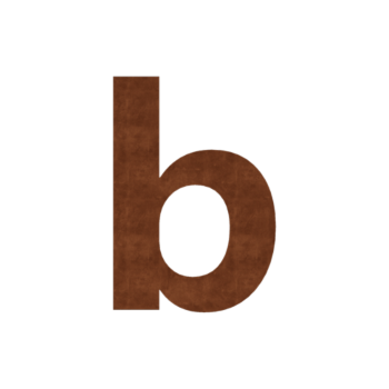 Acier corten numéro de maison b - 22 cm