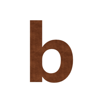 Acier corten numéro de maison b - 15 cm