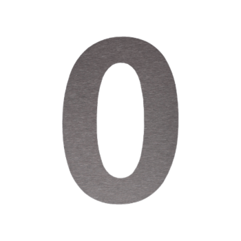 Numéro de maison en inox 0 - 55,4 x 80 cm - Brossé
