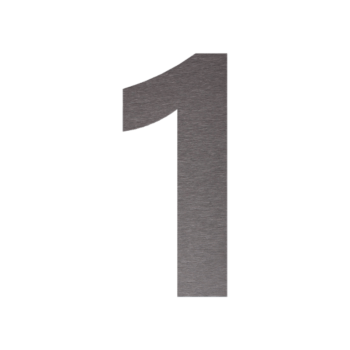 Numéro de maison en inox 1 - 34,3 x 80 cm - Brossé