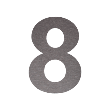 Numéro de maison en inox 8 - 55,2 x 80 cm - Brossé