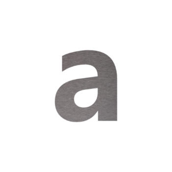 Numéro de maison en acier inoxydable a - 10 cm