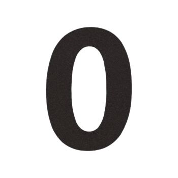 Numéro de maison en acier inoxydable noir 0 - 15 cm