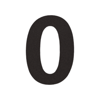 Numéro de maison en acier inoxydable noir 0 - 80 cm