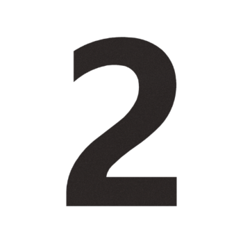 Numéro de maison en inox 2 - 32,7 x 50 cm - RAL9005 fine structure (noir)