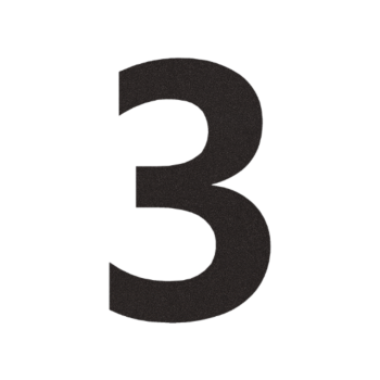 Numéro de maison en inox 3 - 30,4 x 50 cm - RAL9005 fine structure (noir)