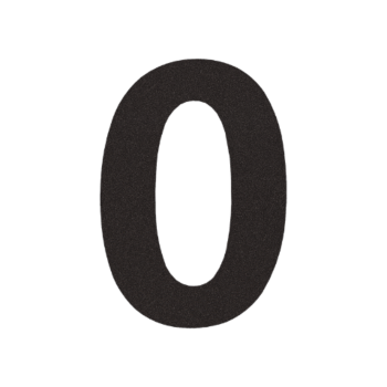(coller) Numéros de maison noirs 0 - 15 cm