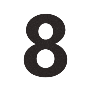 (coller) Numéros de maison noirs 8 - 15 cm