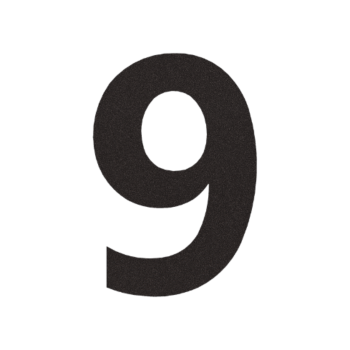 (coller) Numéros de maison noirs 9 - 15 cm